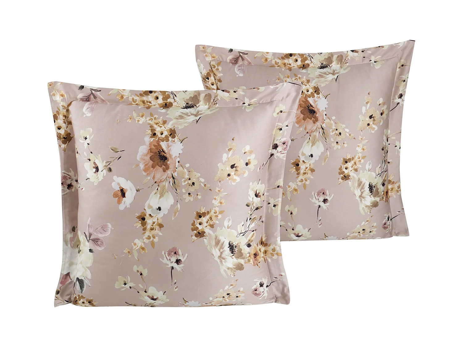Lot de 2 Taies d'oreiller satin de coton imprimé  "Aki"