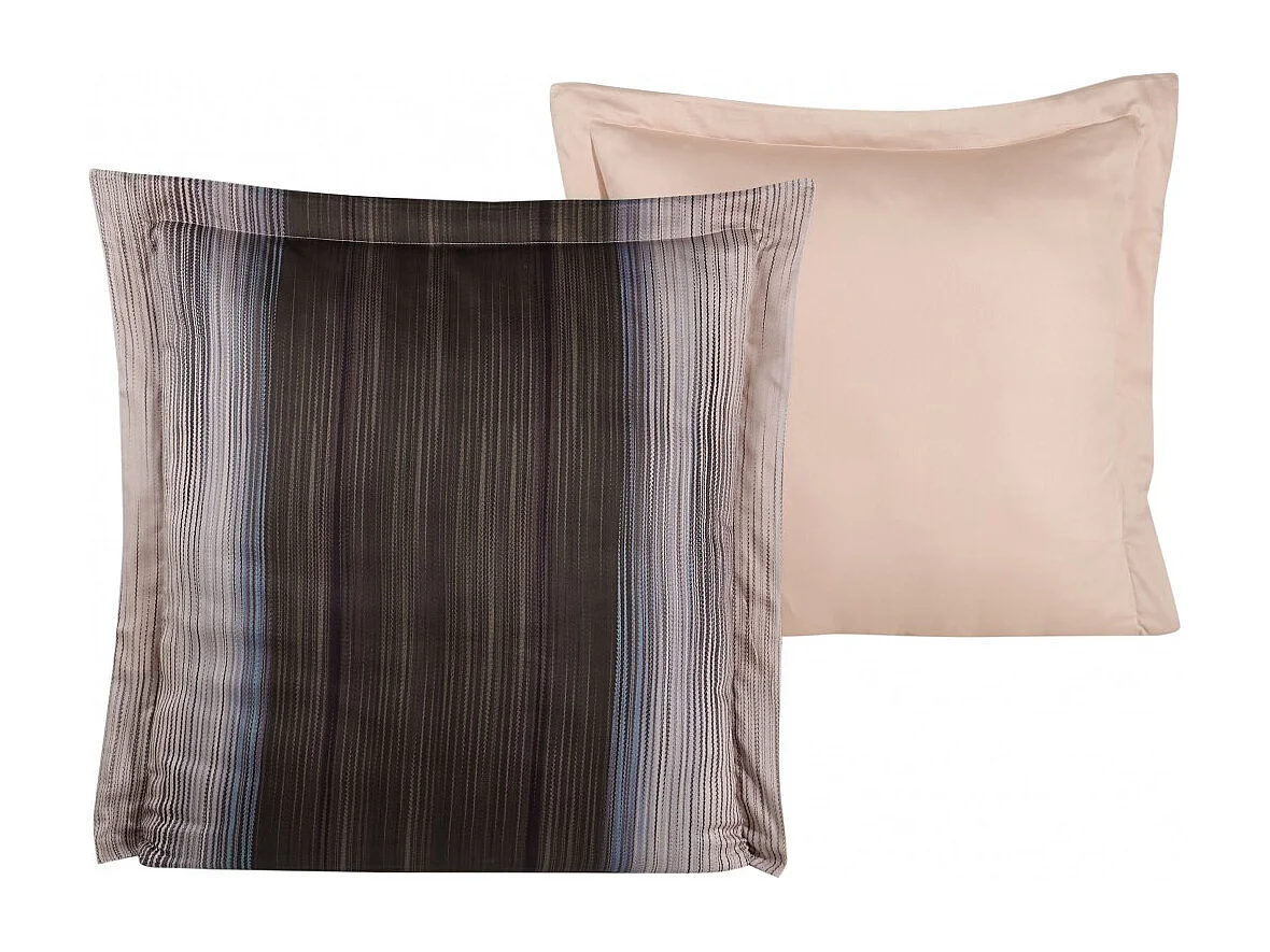 Lot de 2 Taies d'oreiller satin de coton imprimé "Gerard"