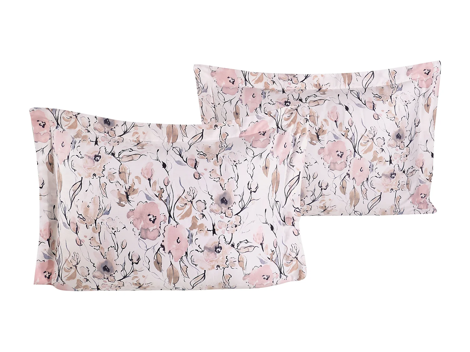 Juego de 2 fundas de almohada satén de algodón "Joceline"