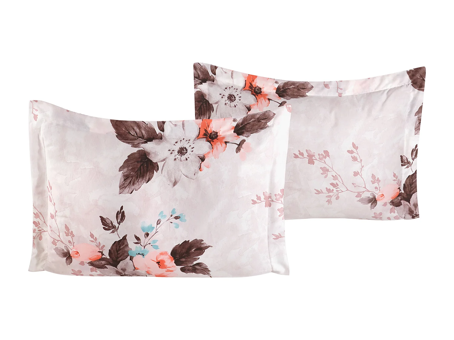 Juego de 2 fundas de almohada satén de algodón "Malogra"