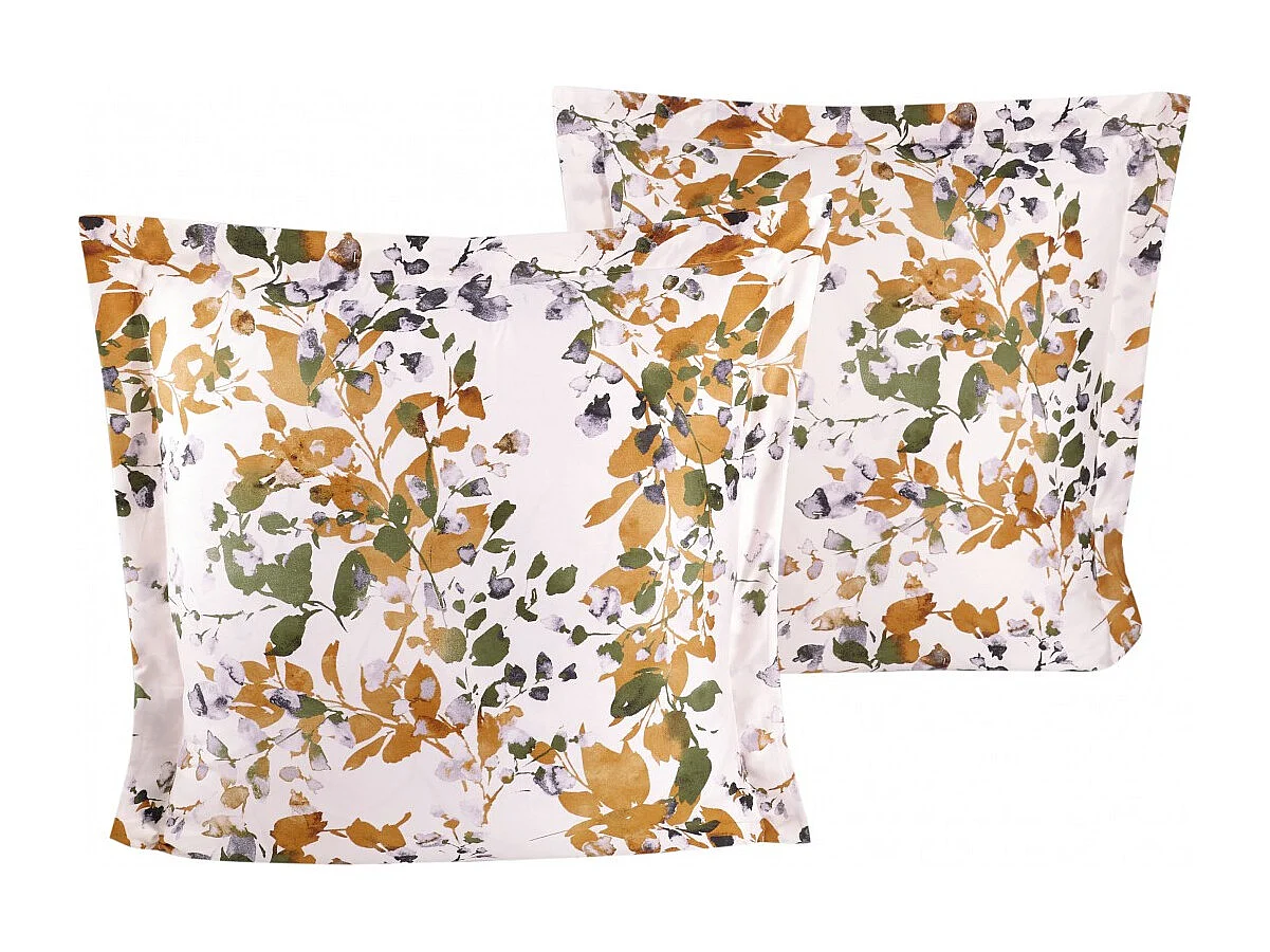 Juego de 2 fundas de almohada satén de algodón "Vienna"