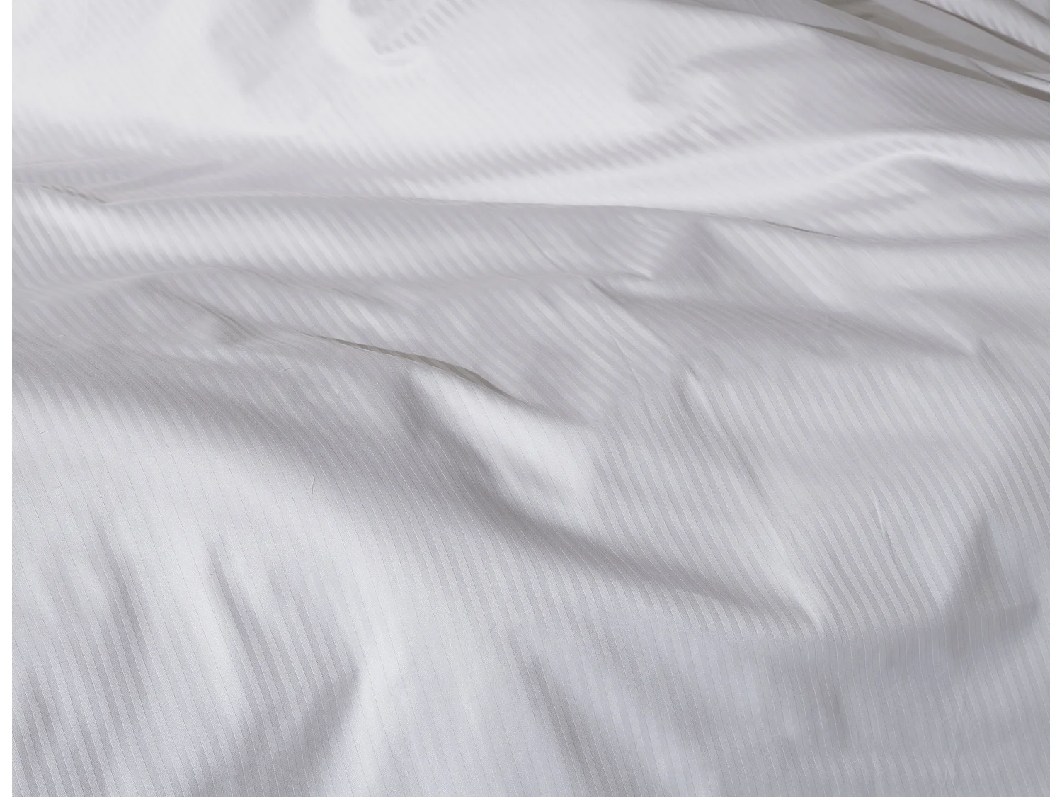 Bettbezug für 2 Personen 240x220 cm aus Baumwollsatin gestreift