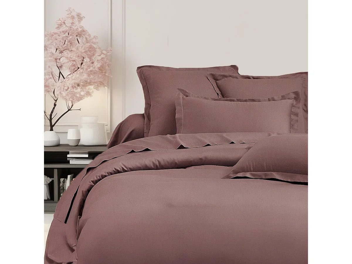 Housse de couette 200x200 cm 2 personnes satin de coton