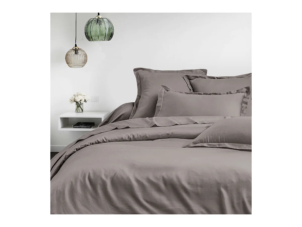 Housse de couette 260x240 cm 2 personnes satin de coton