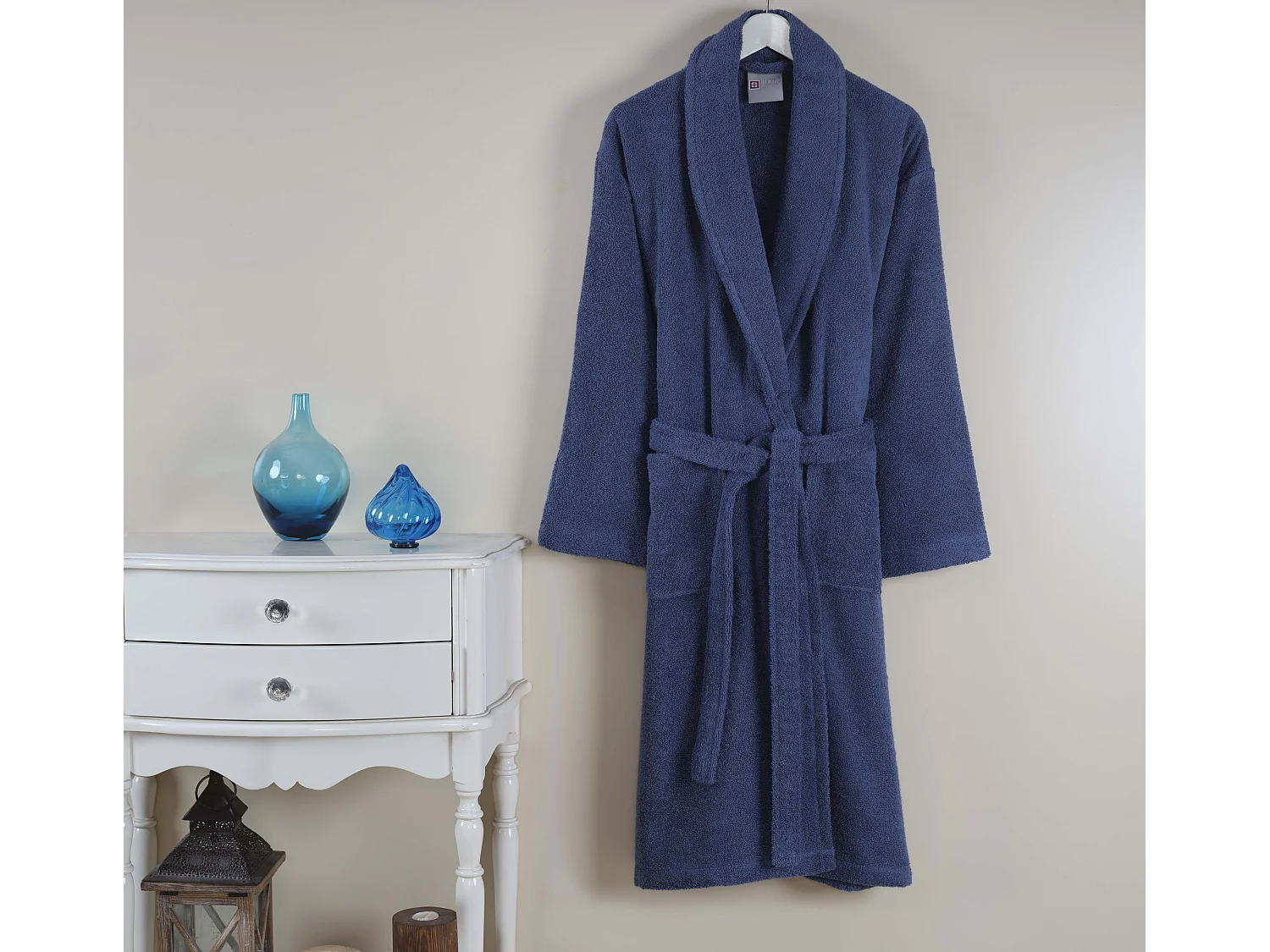 Peignoir Homme 100%Coton  marine