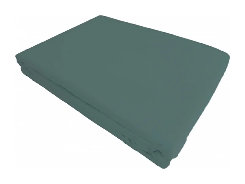 Sábana encimera satén de algodón celadón