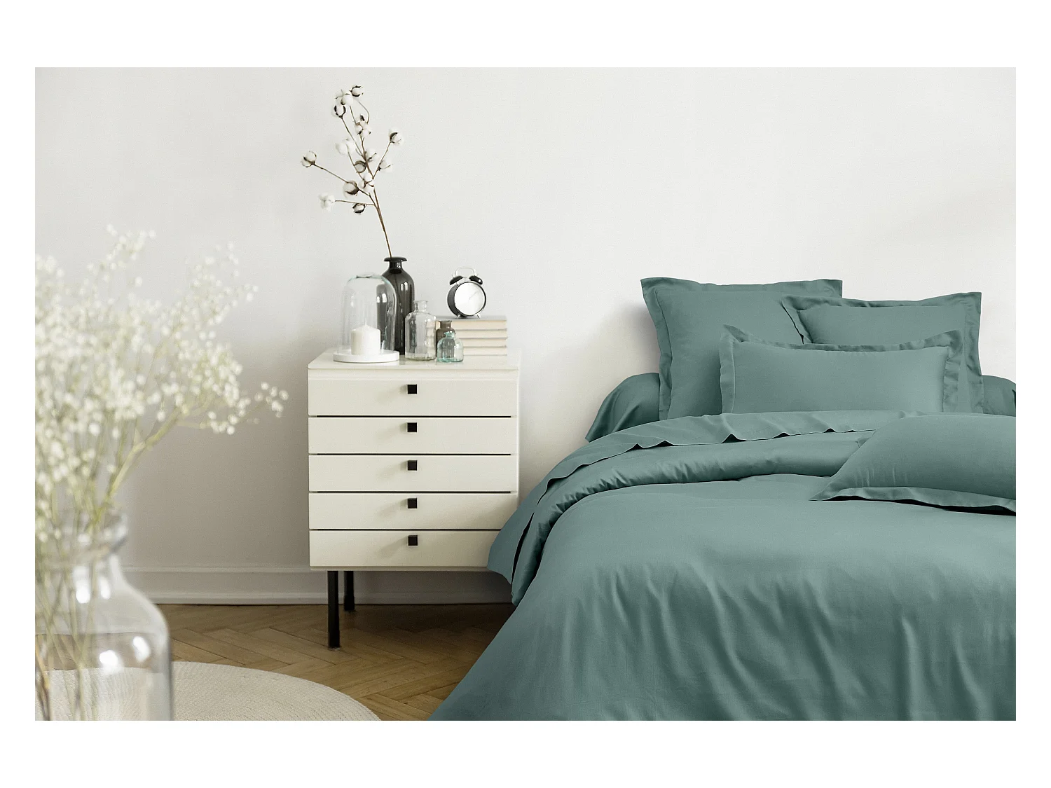 Vlak laken katoensatijn 270x300 cm