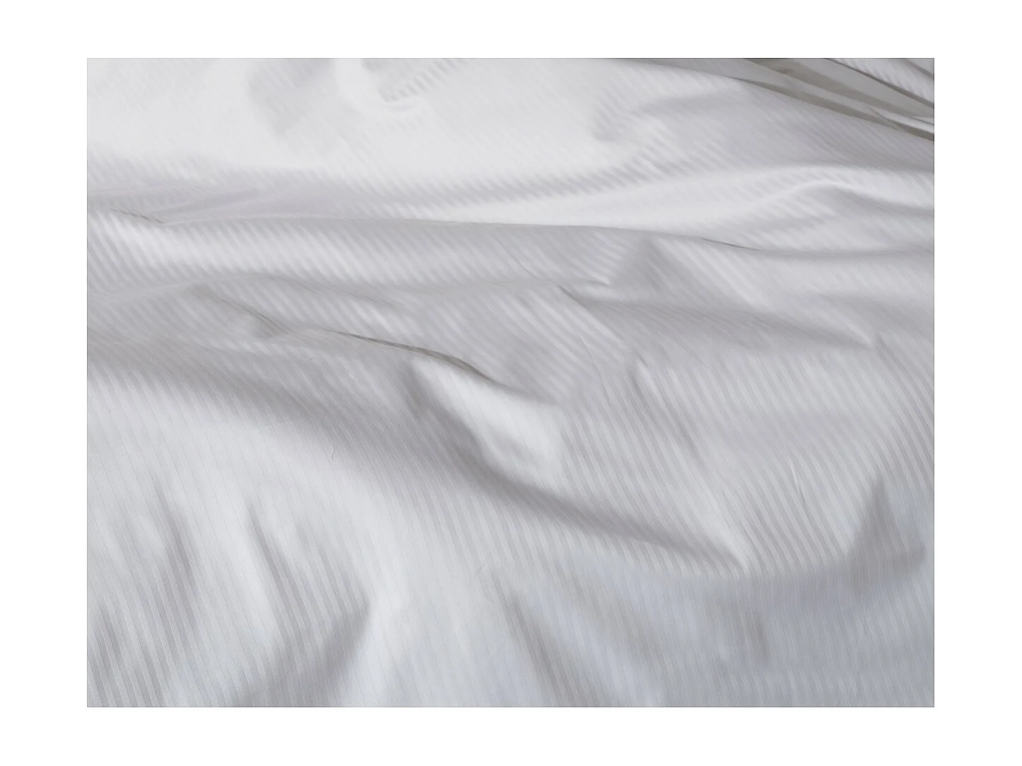 Flachbettlaken für 2 Personen 270x300 cm aus Baumwollsatin gestreift