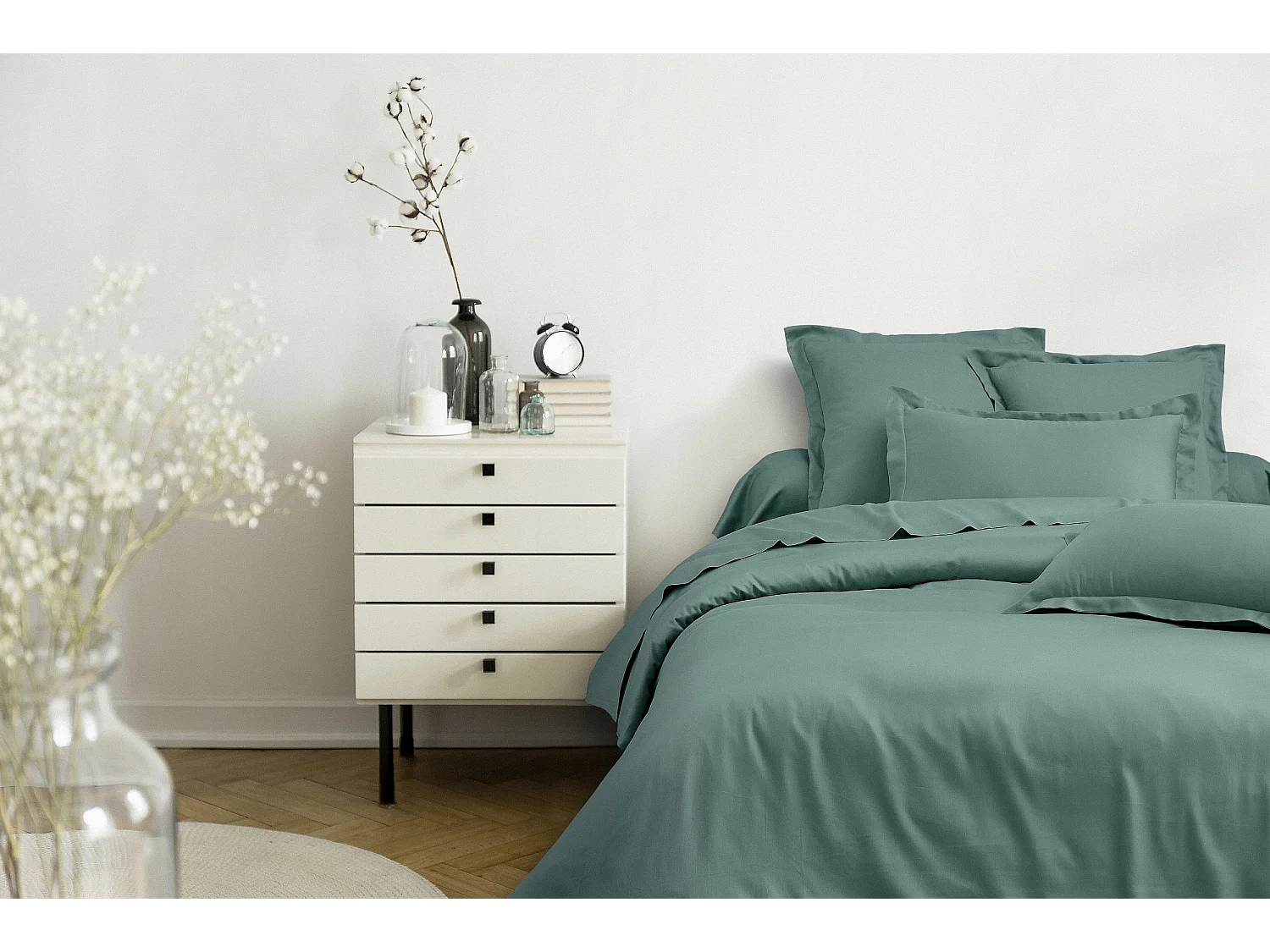 Vlak laken katoensatijn 240x300 cm