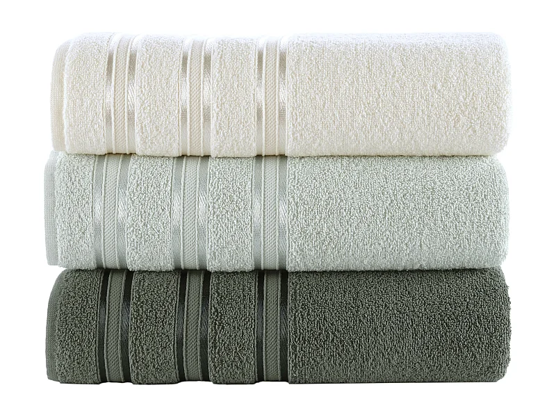 Set di 3 asciugamani in spugna 50x90 cm 500 g/m² 100% cotone