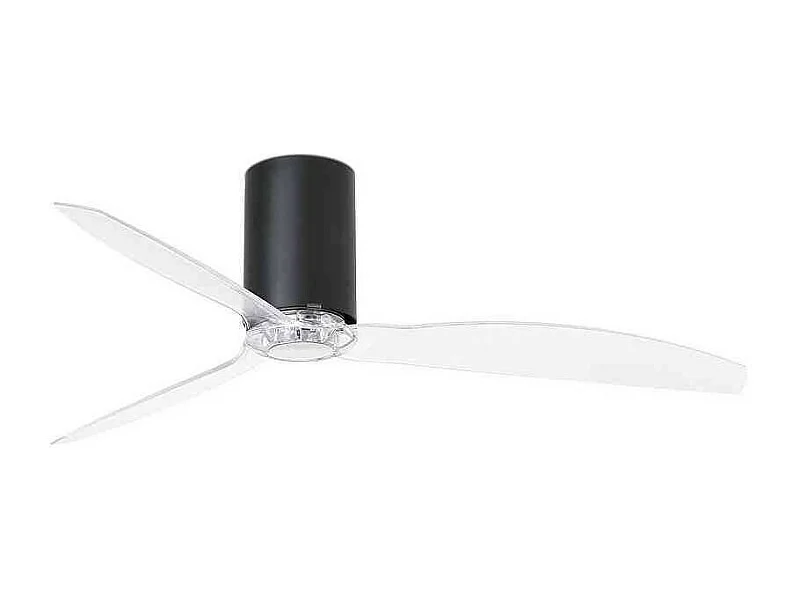 Ventilador Dc Mini Tube M Negro Mate Transparente Mando Distancia Faro