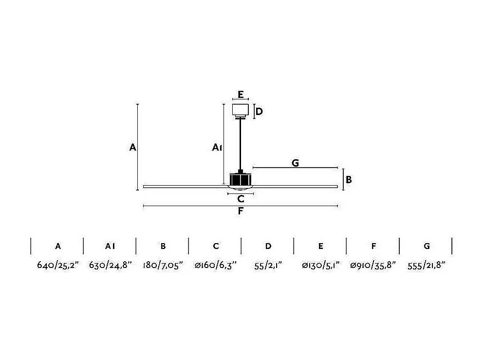 JUST FAN XS Oud goud/zwarte plafondventilator 81cm