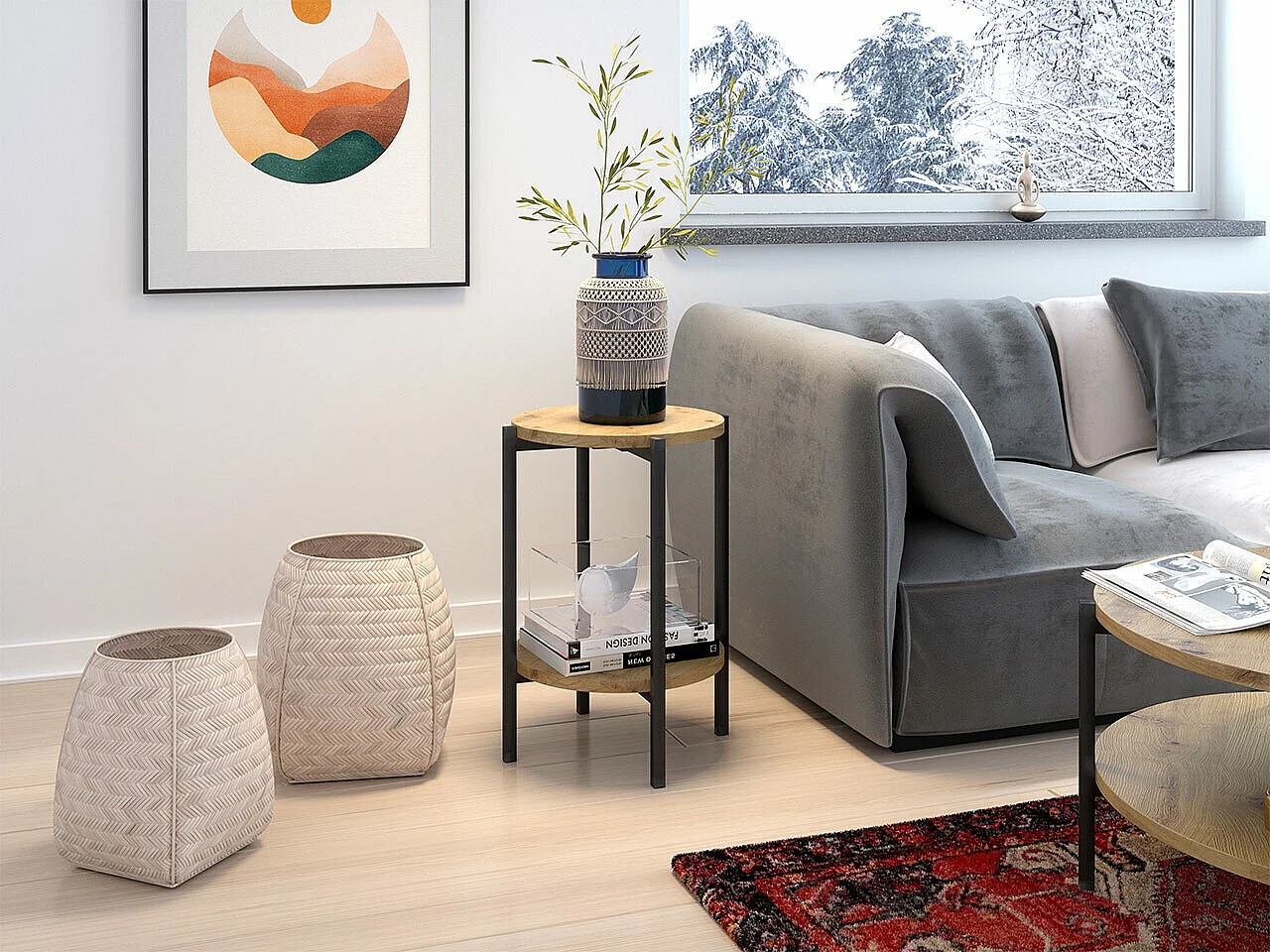 Mesa lateral Comfivo 221, Diâmetro: 45, Placa de aglomerado laminado