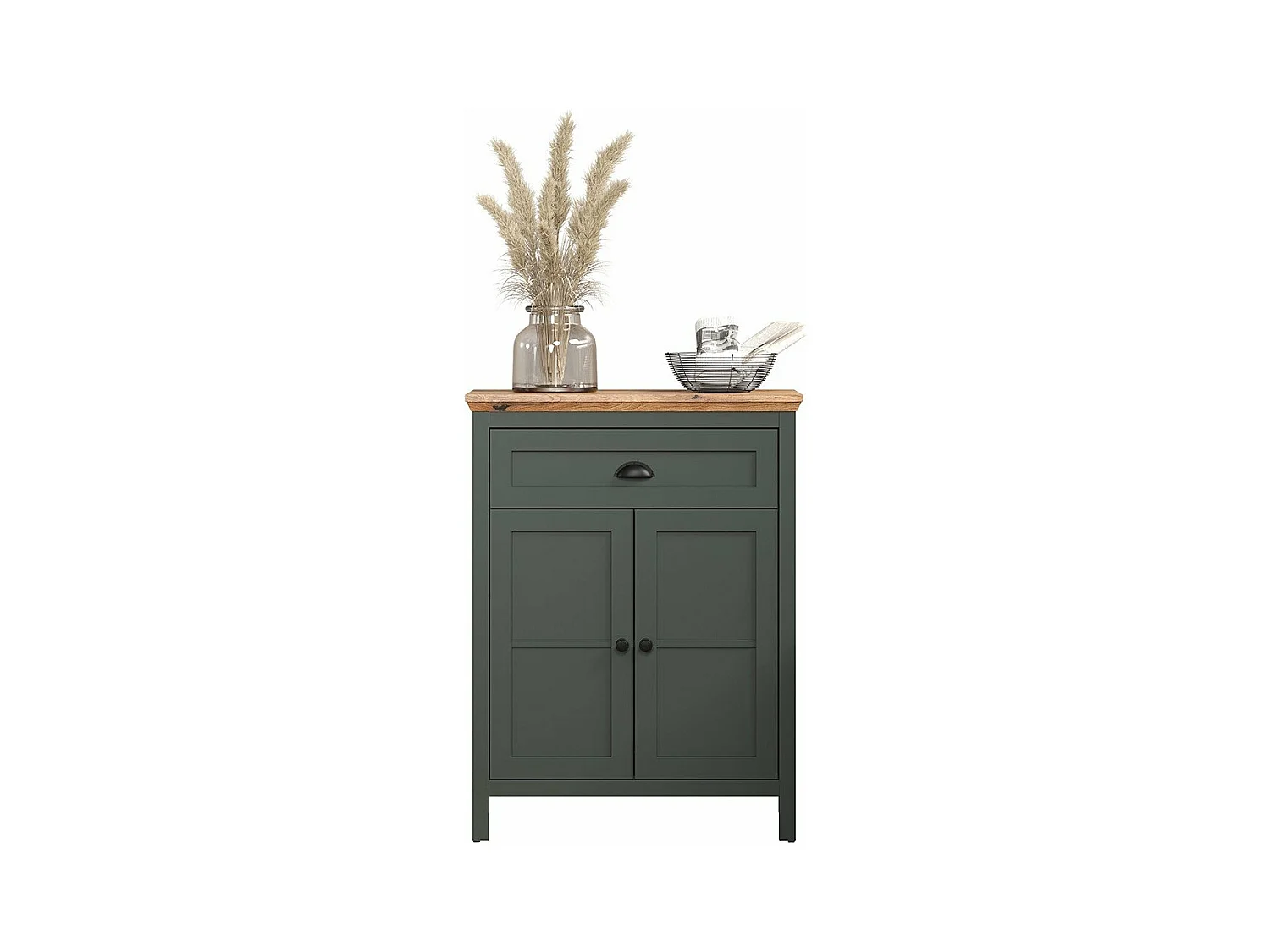 Stanton kommode groen, eik decor.