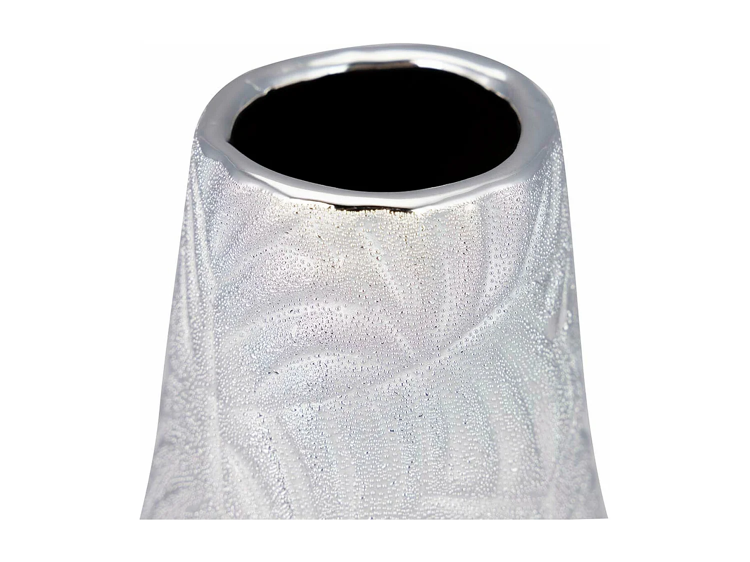 Florero Ceramica Plateado 15x15x28 Cm