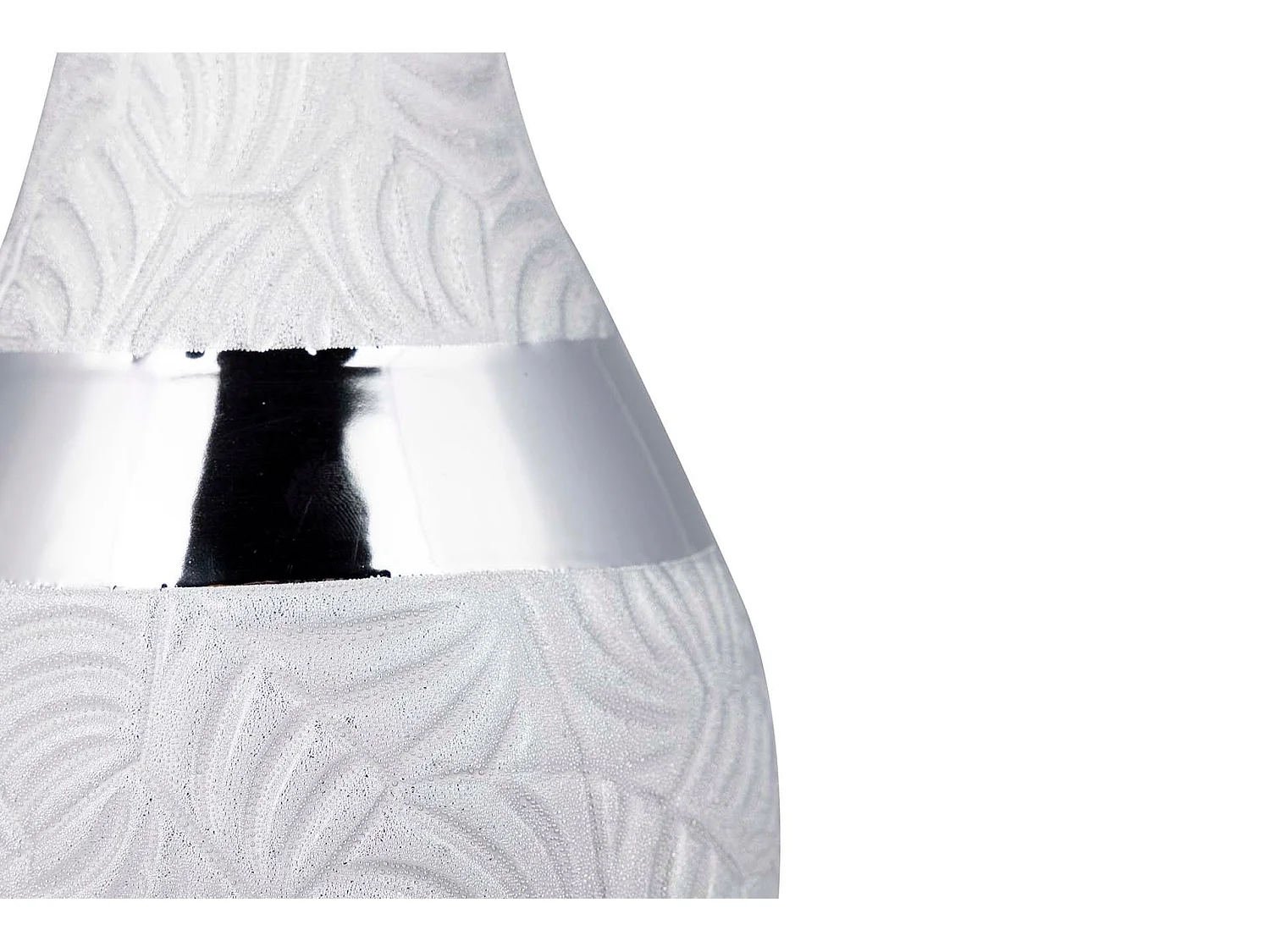 Florero Ceramica Plateado 15x15x28 Cm