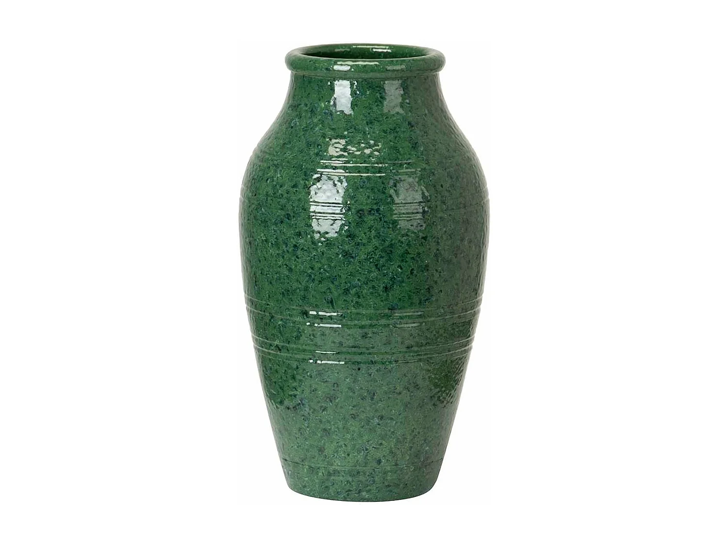 Florero Ceramica Verde 19x19x30 Cm