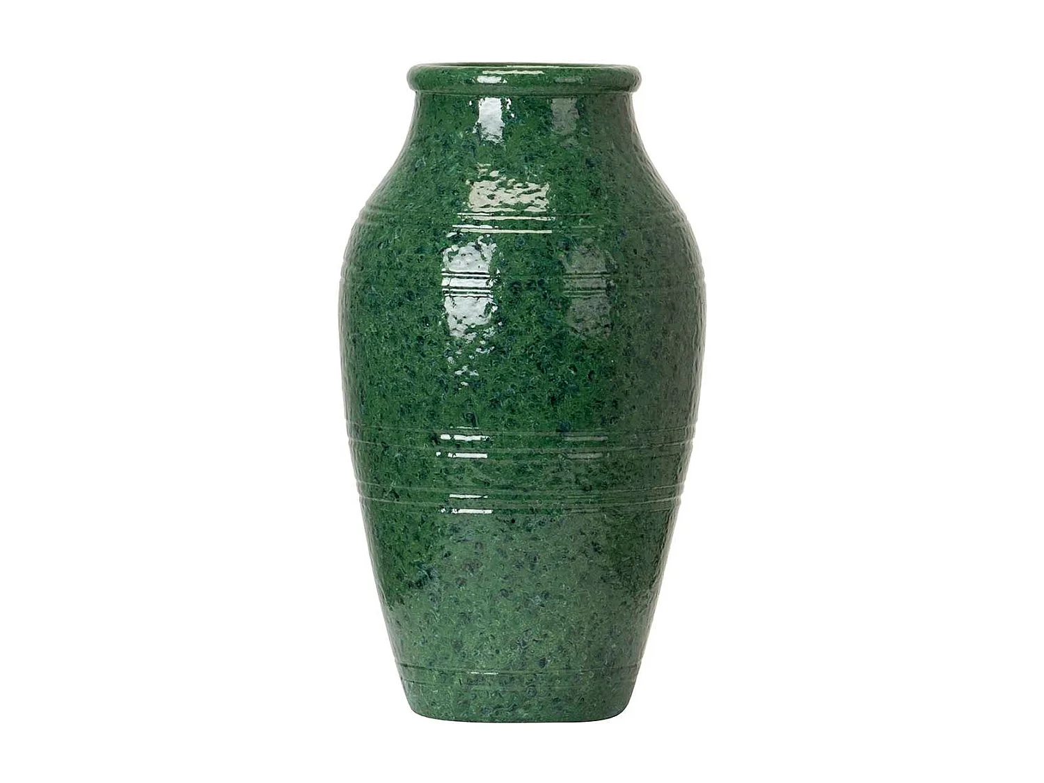 Florero Ceramica Verde 19x19x30 Cm