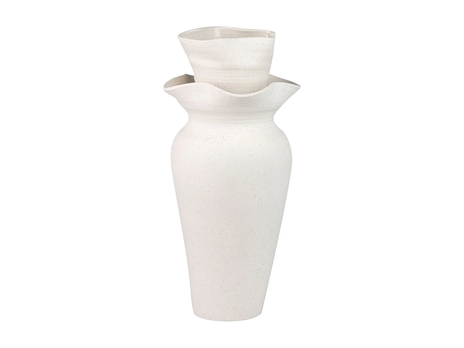 Florero Ceramica Beige Izmir 20x20x41 Cm