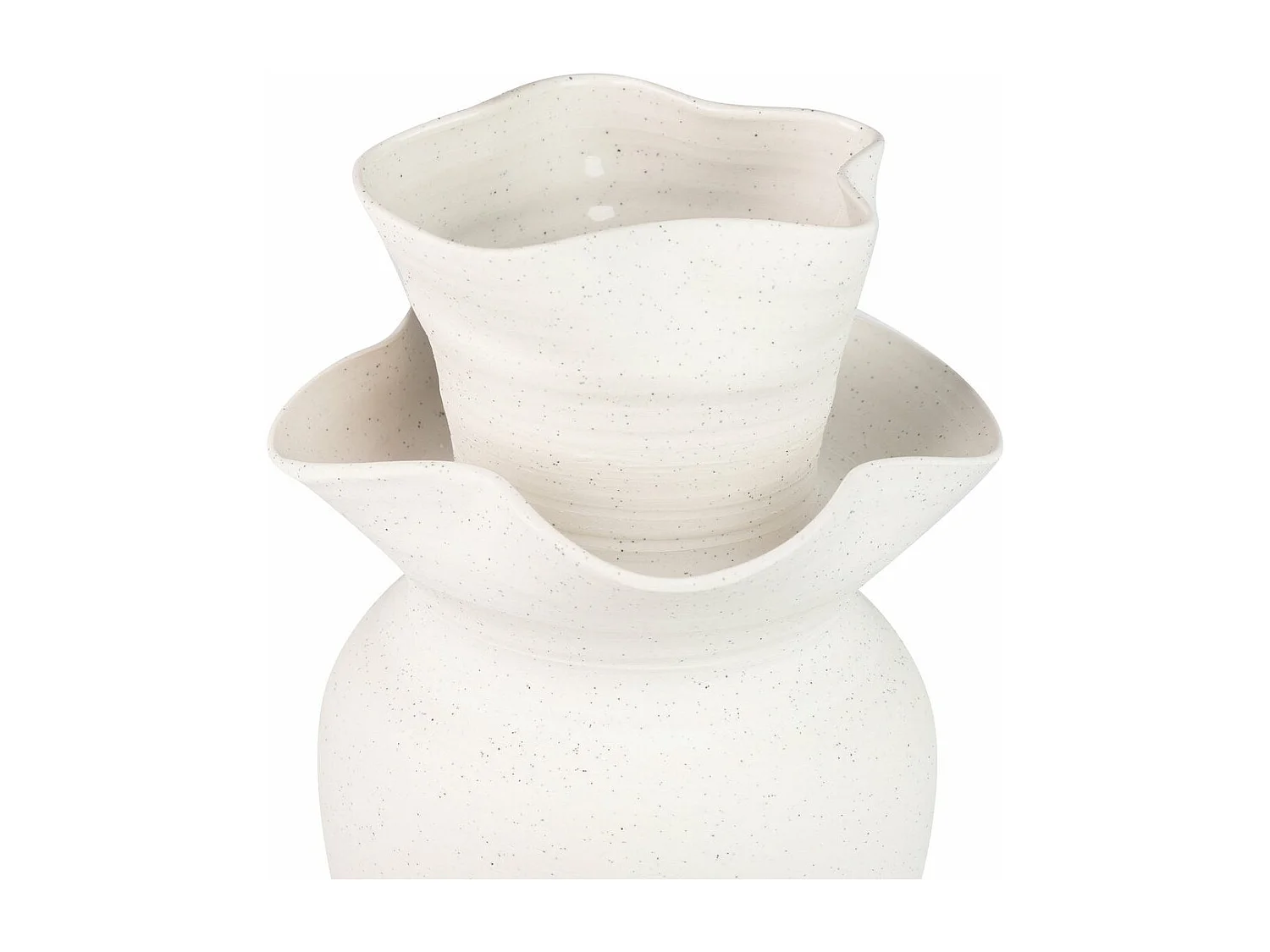 Florero Ceramica Beige Izmir 20x20x41 Cm