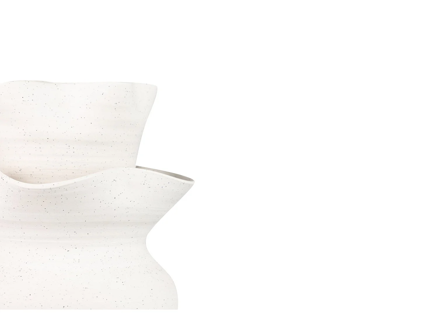 Florero Ceramica Beige Izmir 20x20x41 Cm