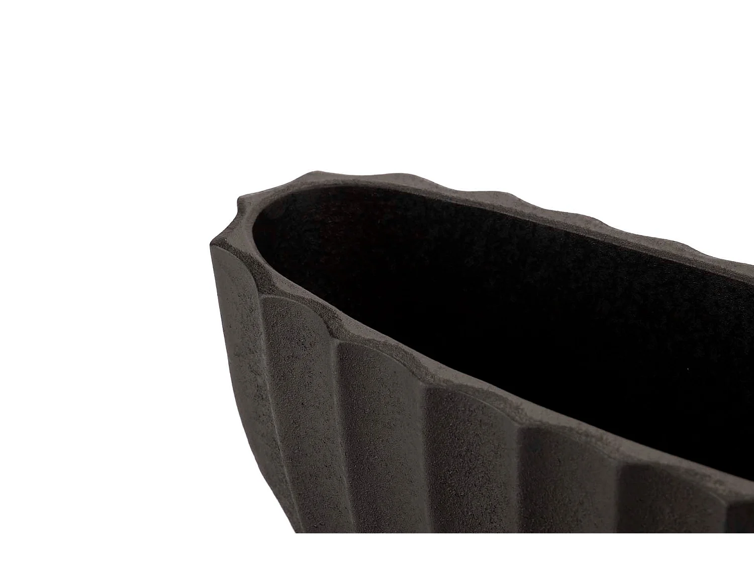 Florero Ceramica Negro 42x16x20 Cm