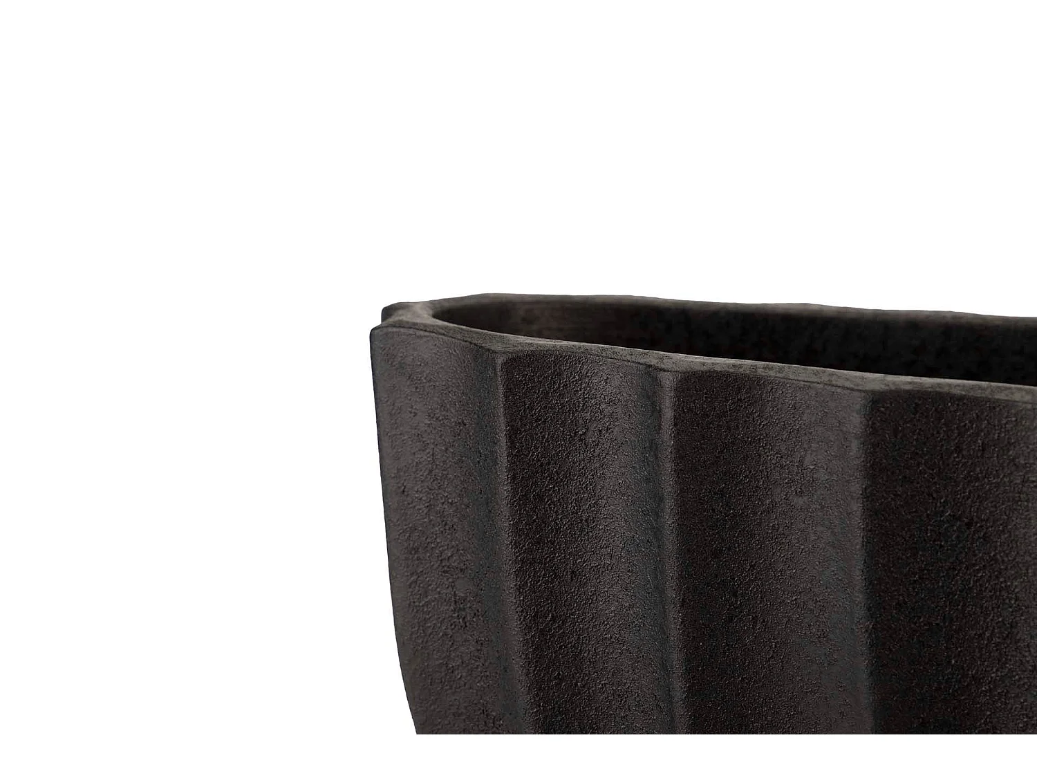 Florero Ceramica Negro 42x16x20 Cm