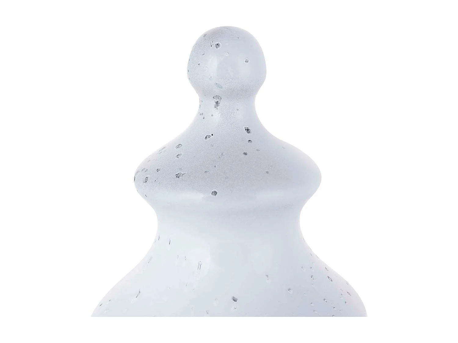 Bombonera Cristal Plateada Blanco 13,3x12,5x49 Cm