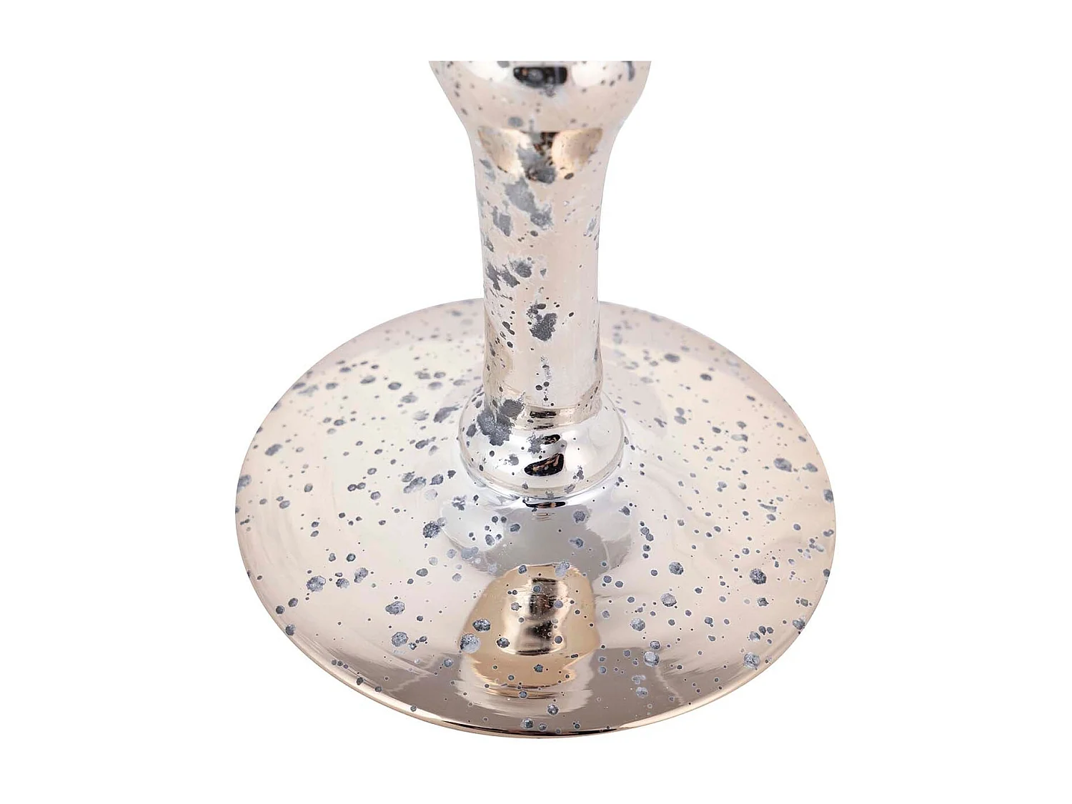 Bombonera Cristal Plateada Blanco 13,3x12,5x49 Cm