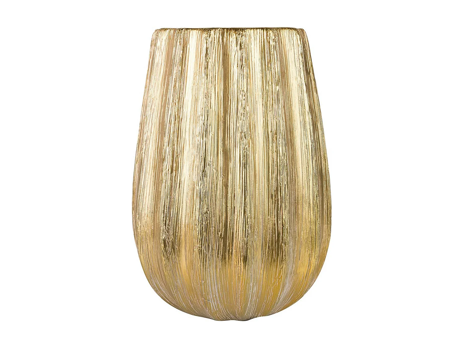 Florero Ceramica Dorada 21x21x30 Cm
