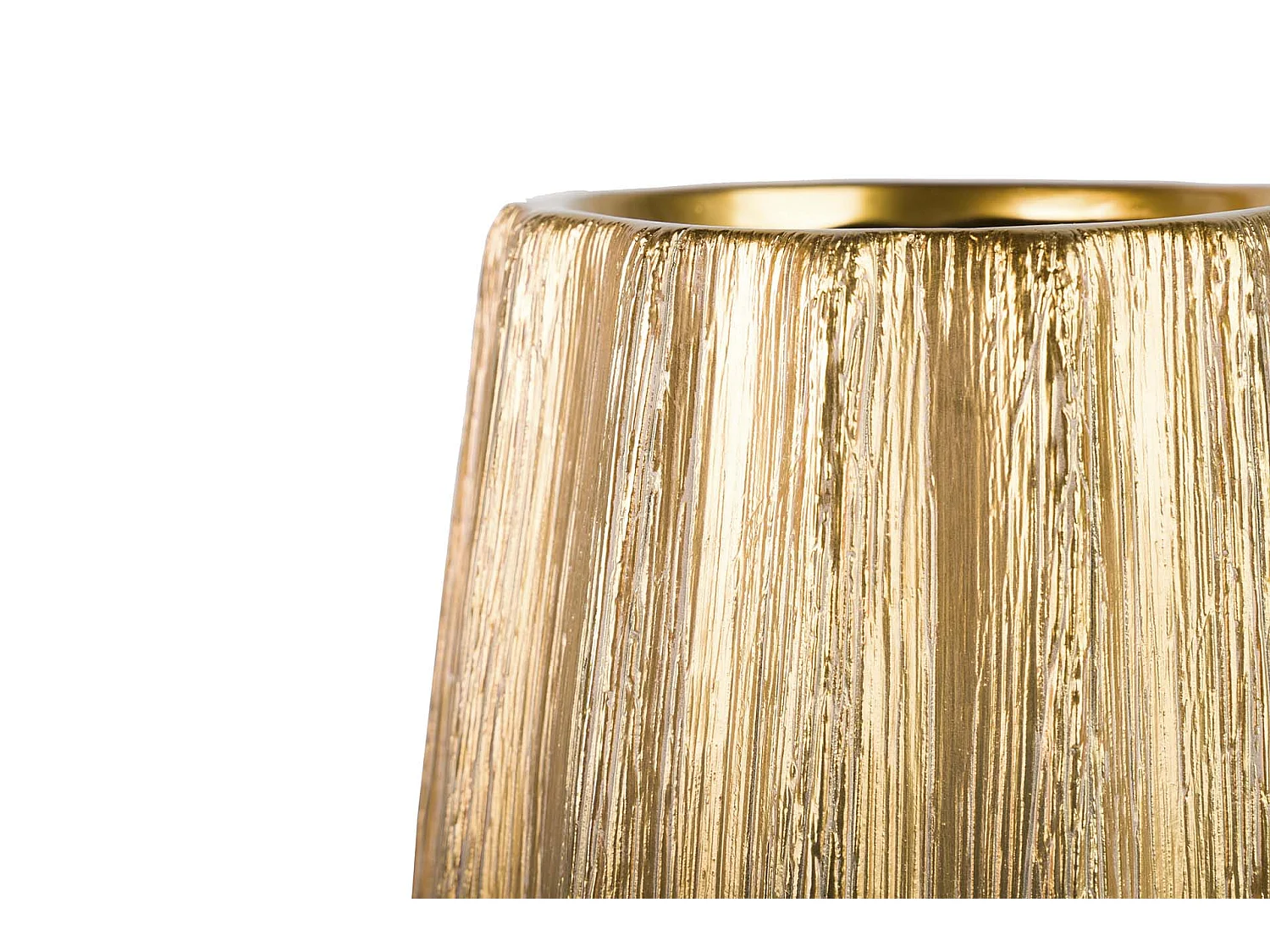 Florero Ceramica Dorada 21x21x30 Cm