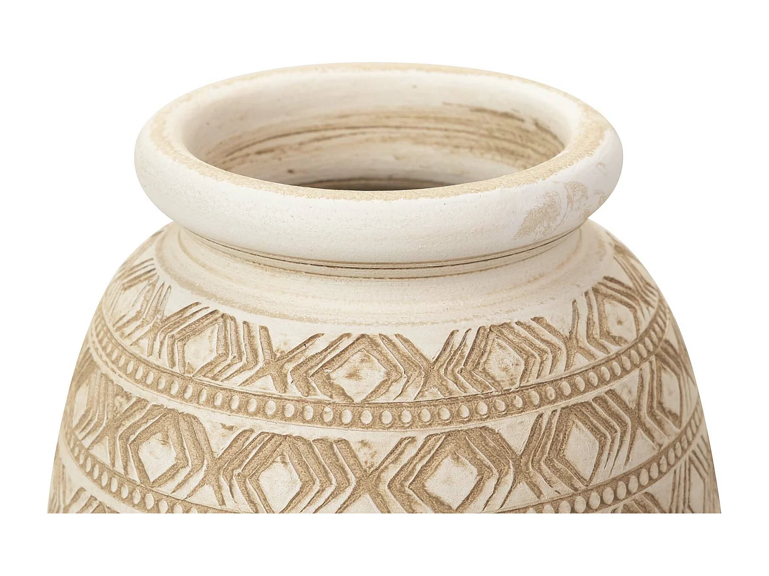 Florero Ceramica Beige 26x26x60 M