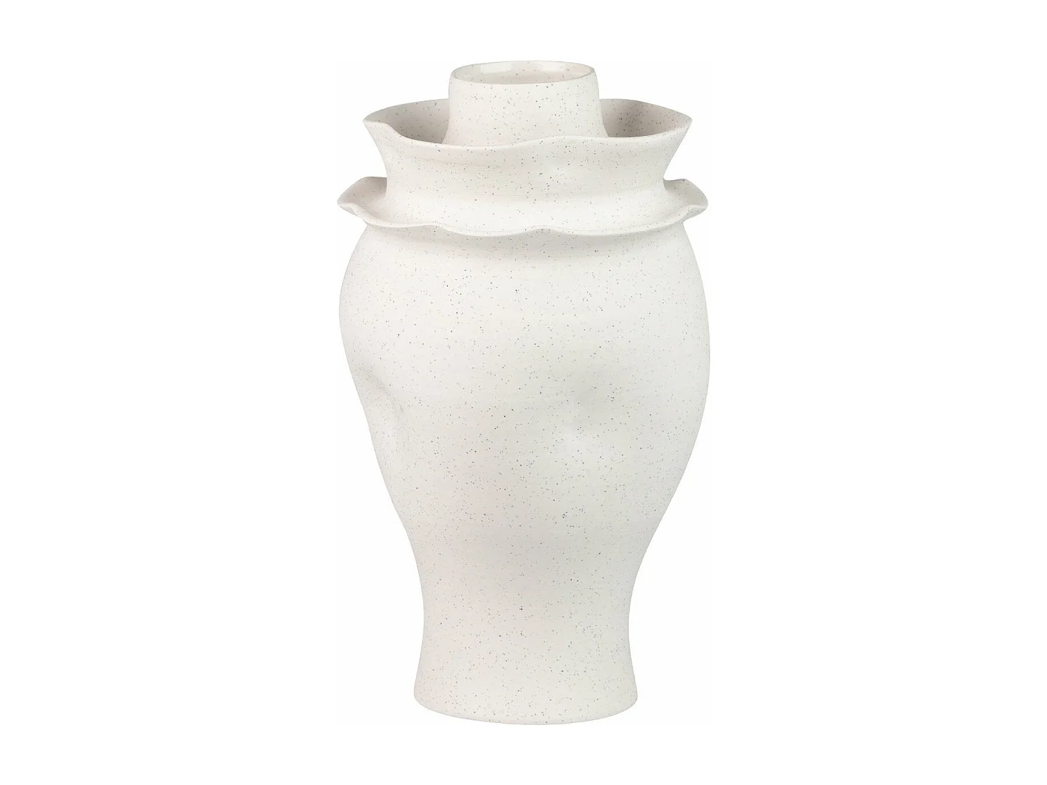 Florero Ceramica Beige Izmir 21x21x35 Cm