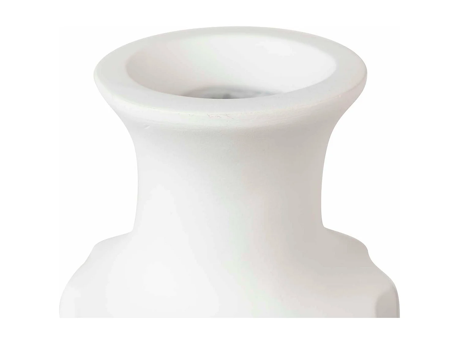 Florero Resina Blanco Marron 16x16x56 Cm