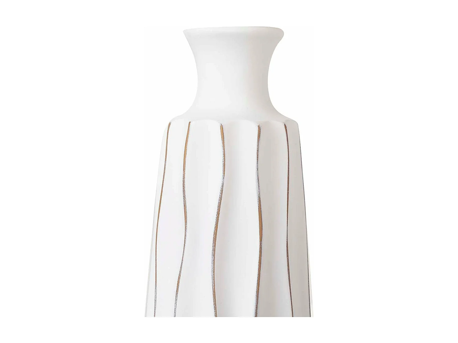 Florero Resina Blanco Marron 16x16x56 Cm