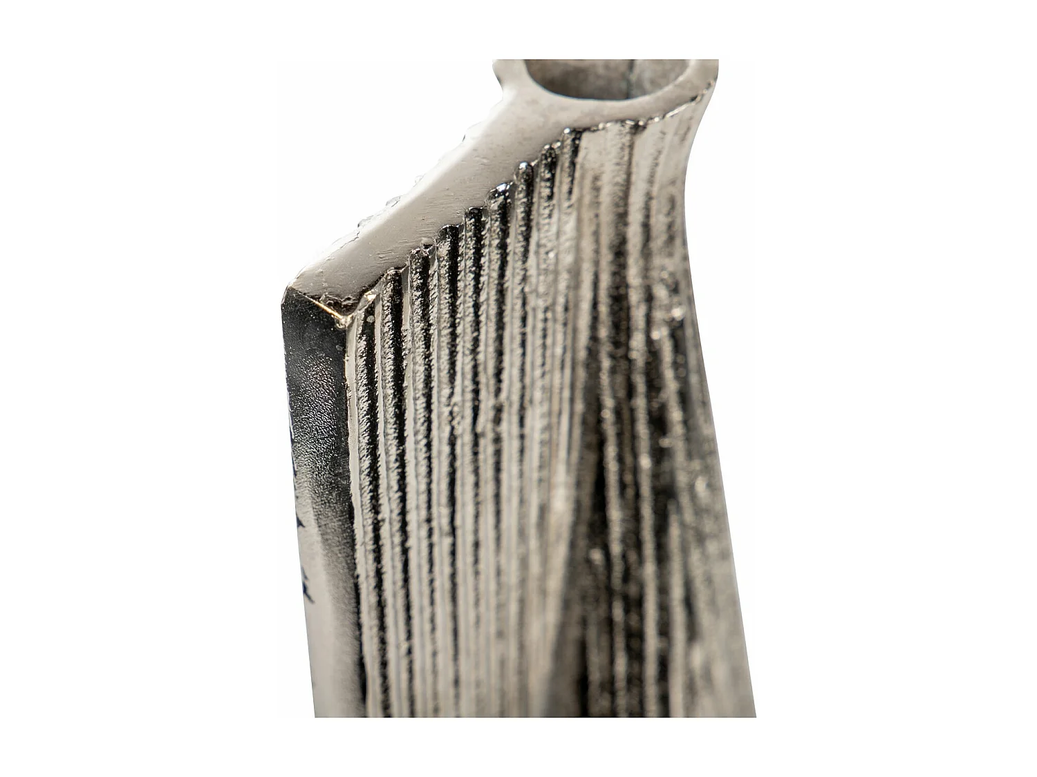 Florero Rough Nickel 14x11x39 Cm