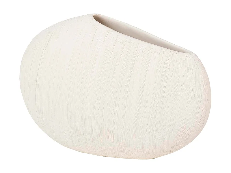 Florero Ceramica Beige 33x21x9 Cm