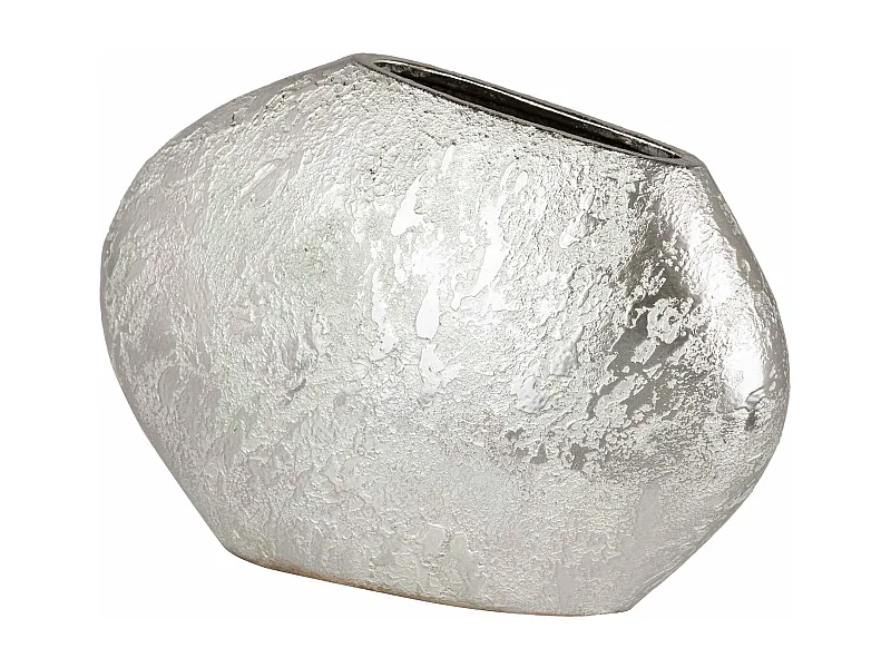 Florero Ceramica Plata 39x10x25 Cm