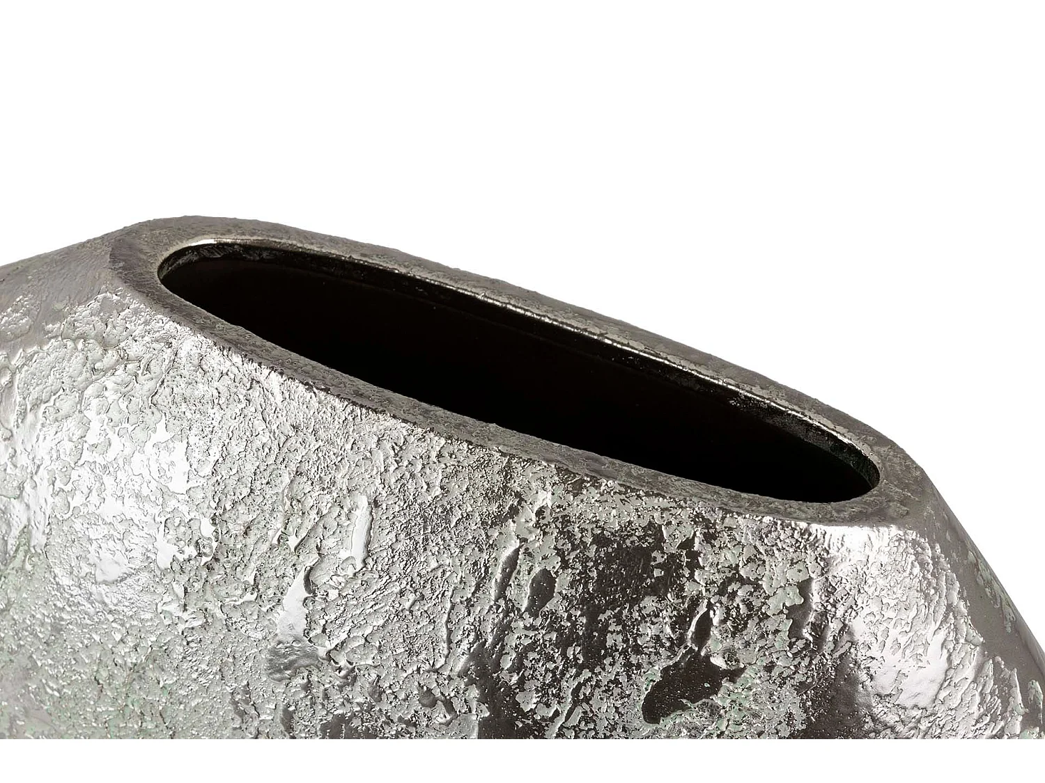 Florero Ceramica Plata 39x10x25 Cm