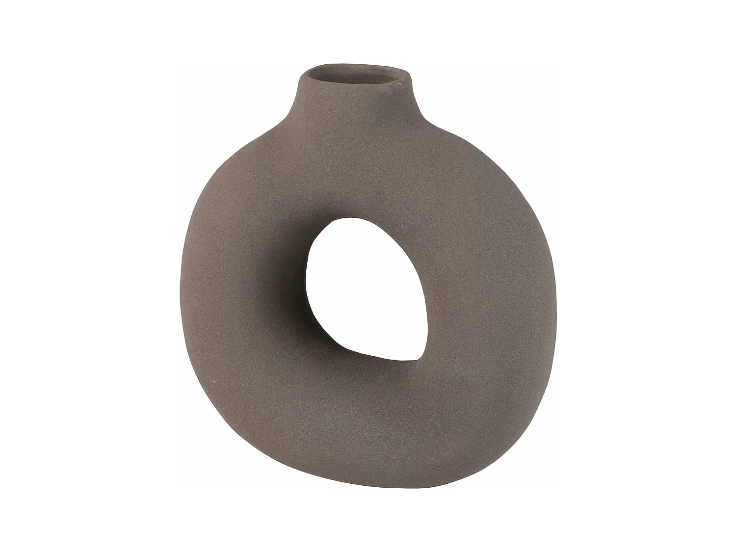Florero Ceramica Gris Terracota 26x9x27 Cm