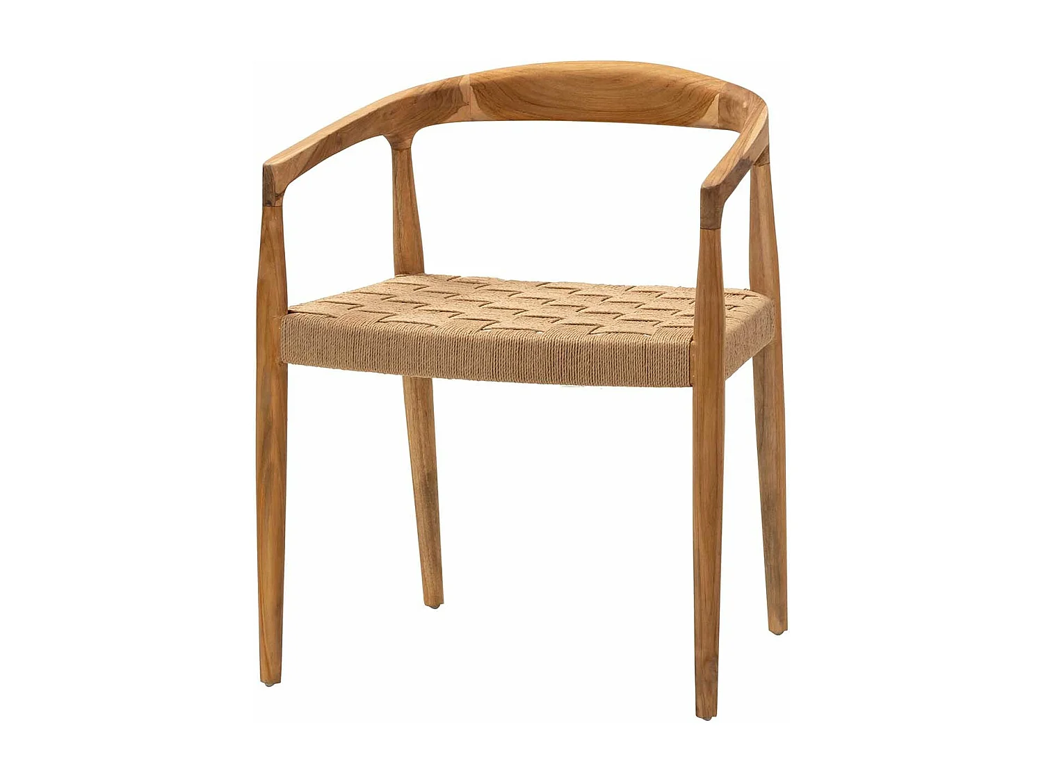 Silla Madera Teka Cuerda 58x55x72 Cm