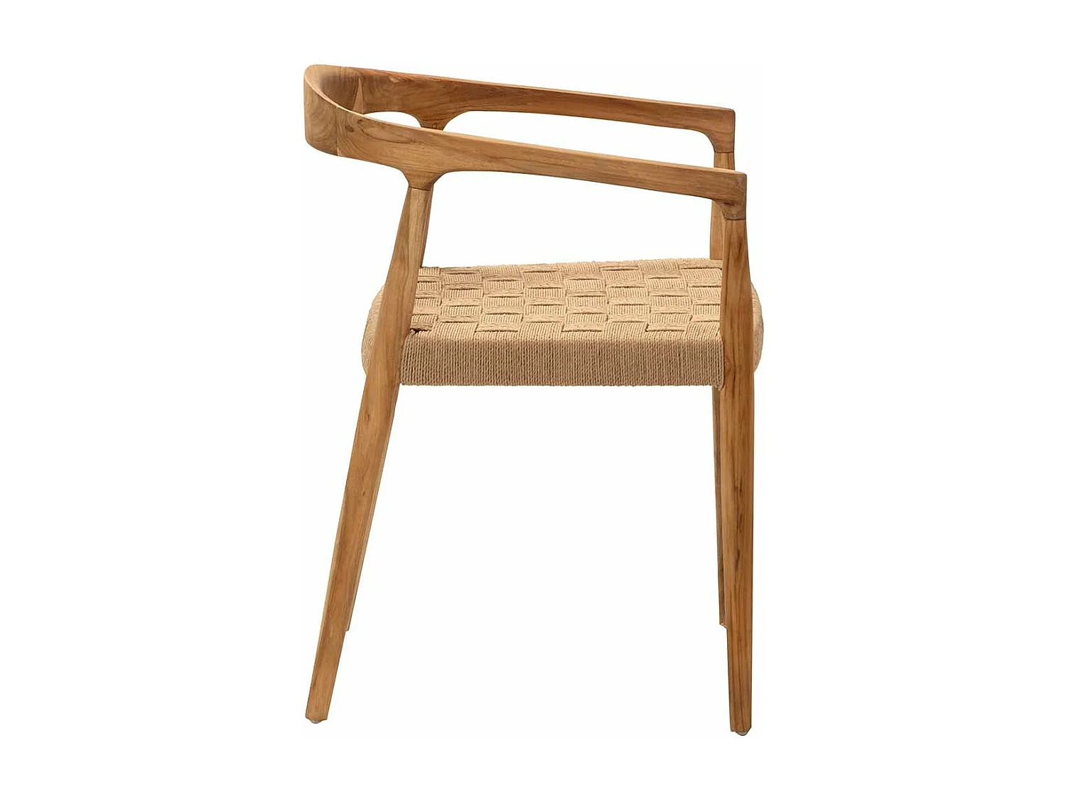 Silla Madera Teka Cuerda 58x55x72 Cm