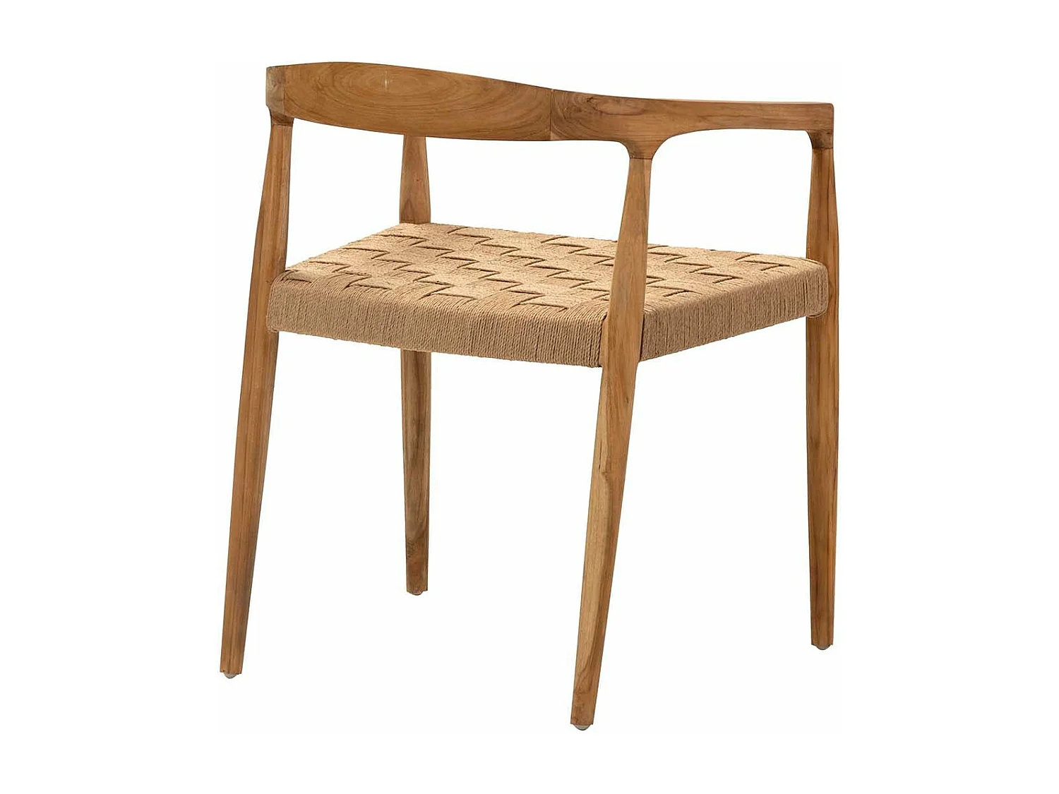 Silla Madera Teka Cuerda 58x55x72 Cm