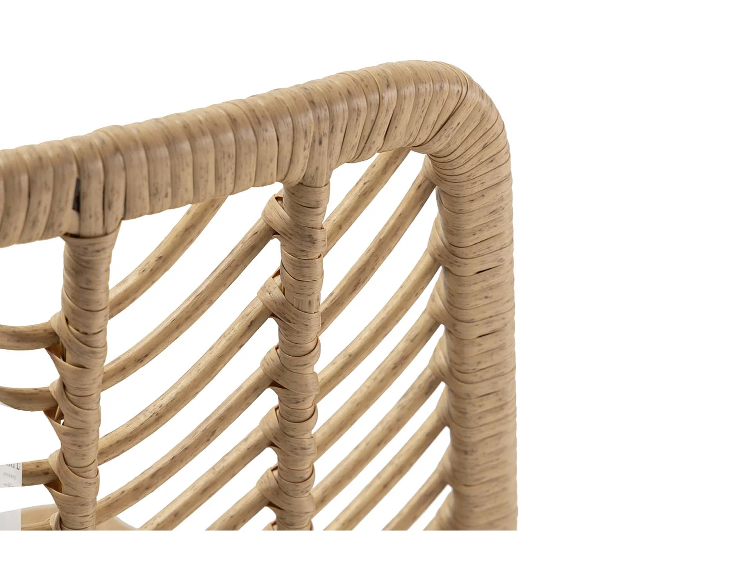 Silla Ratan Sintetico Natural Negro 46x60x83 Cm