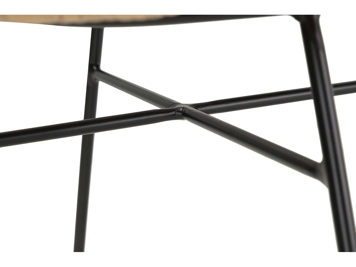 Silla Ratan Sintetico Natural Negro 46x60x83 Cm