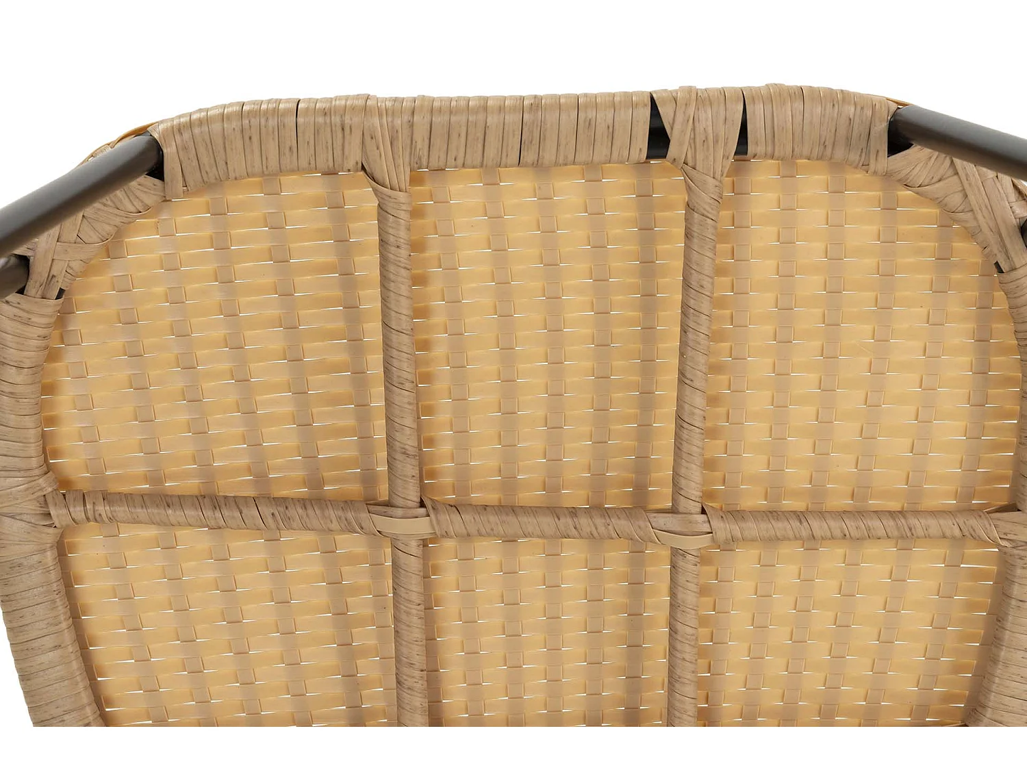 Silla Ratan Sintetico Natural Negro 47x58x86 Cm