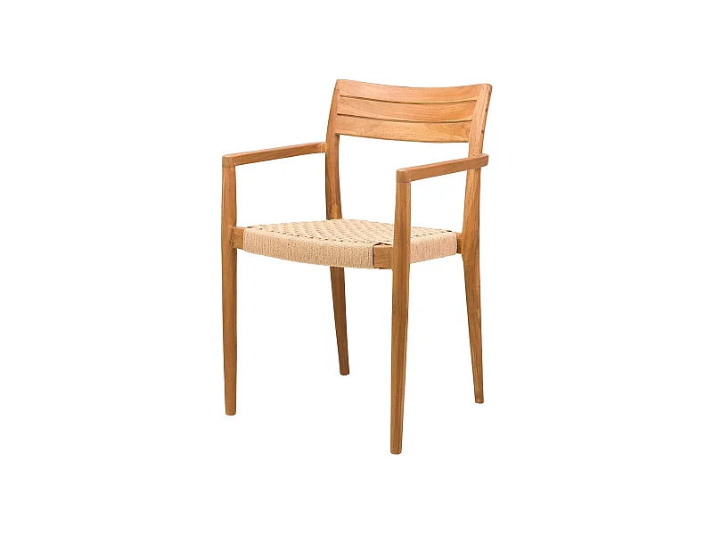 Silla Madera Teka Cuerda 52x50x81 Cm