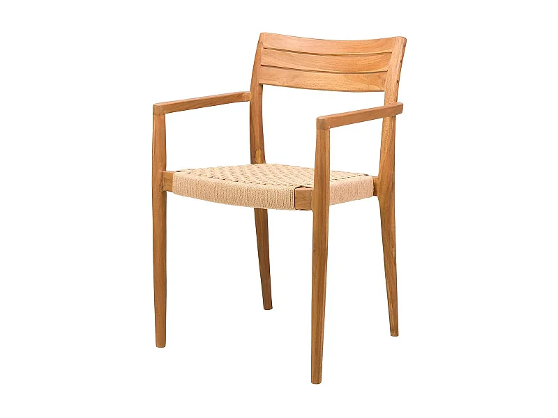 Silla Madera Teka Cuerda 52x50x81 Cm