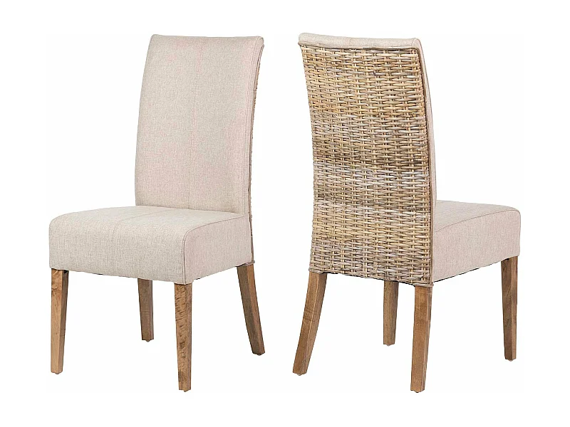 Silla Ratan-madera Natural 63x47x100 Cm