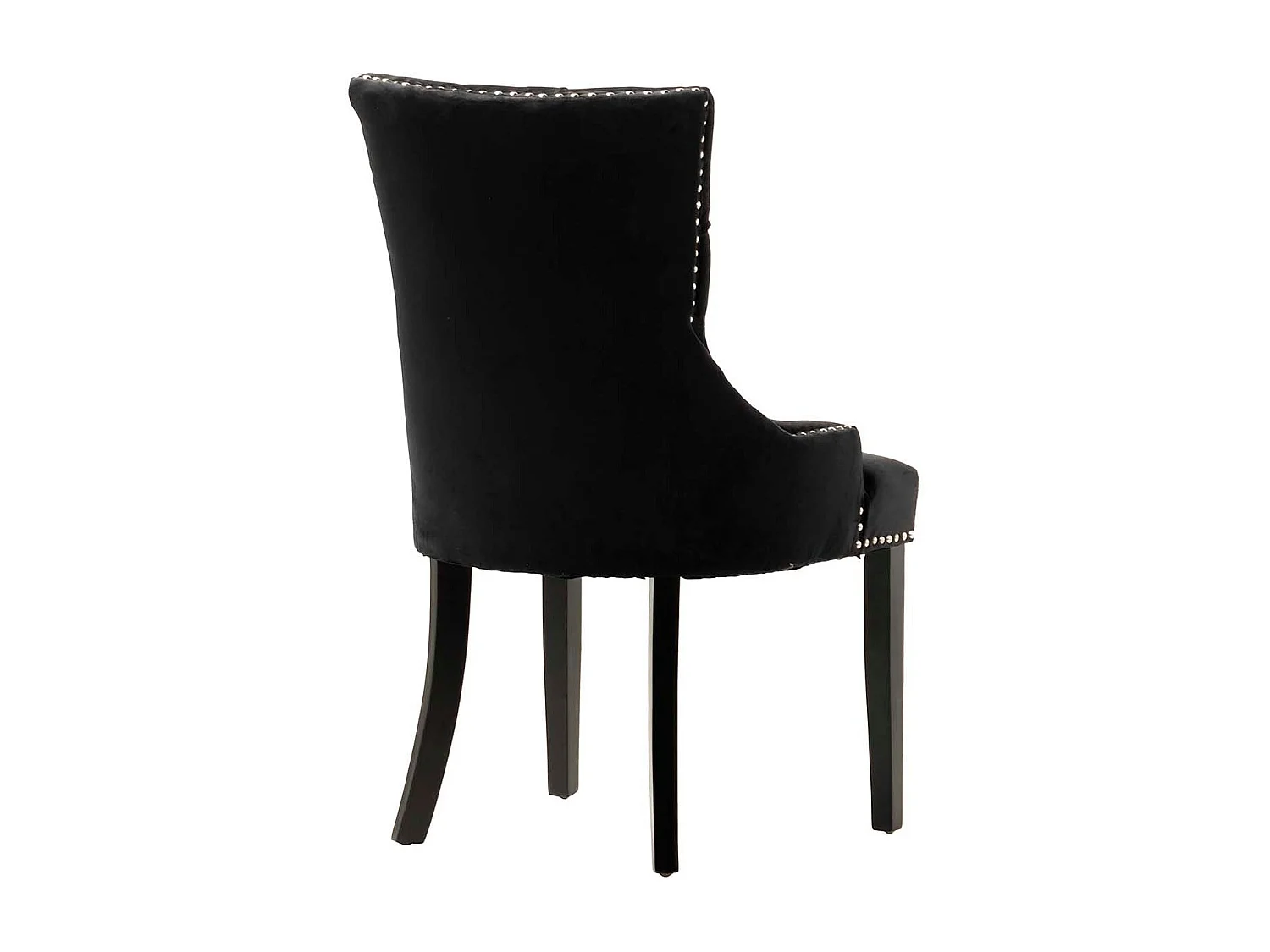 Silla Tachuelas Velvet Negra Harpers 56x62x96cm